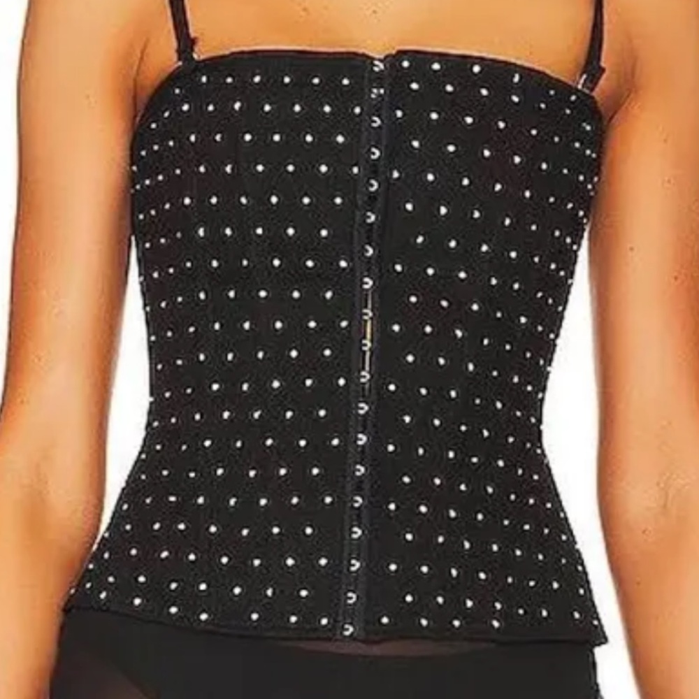 WeWoreWhat Black Mesh Corset